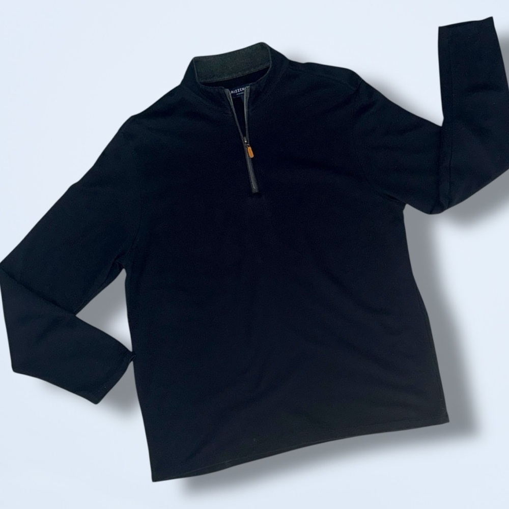 Mizzen+Main Black Performance Quarter Zip Pullover Sweatshirt XL